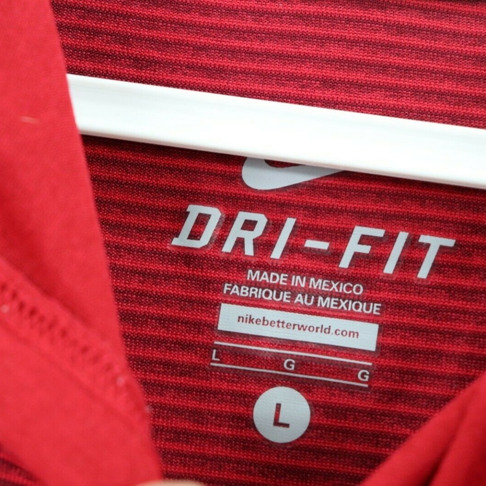 Nike Dri-Fit Touch Striped Lightweight Hoodie Red - Picture 5 of 7